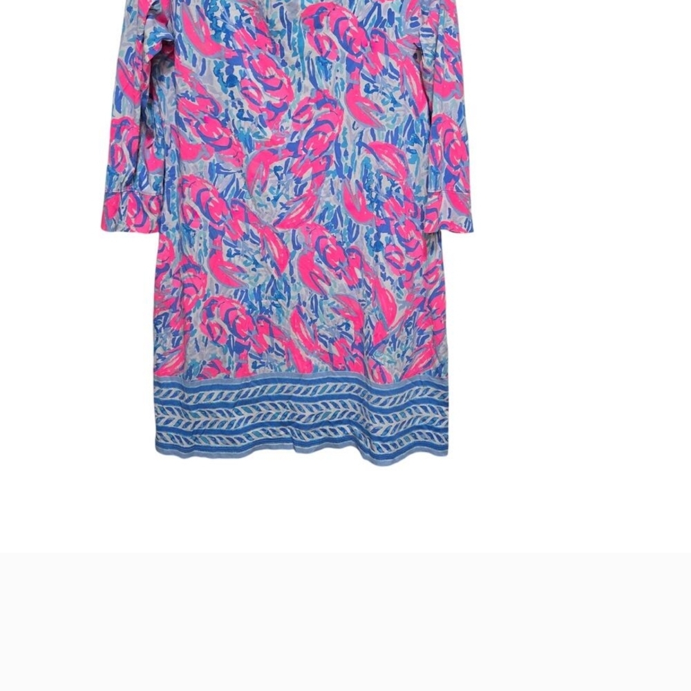 Lilly Pulitzer Pink and Blue 3/4 Sleeve Sundress